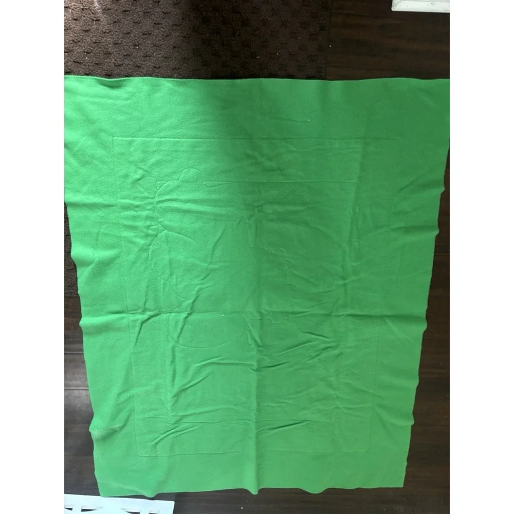 Handmade John Deere Fleece Baby Crib Blanket Green 43